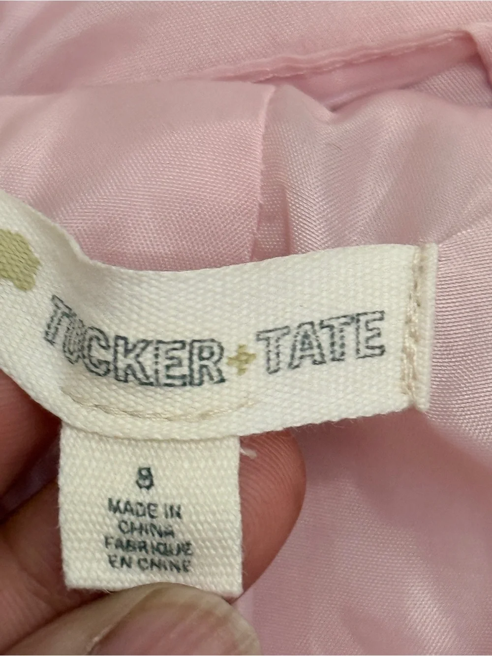 Tucker + Tate Soft Pink Lined Jacket